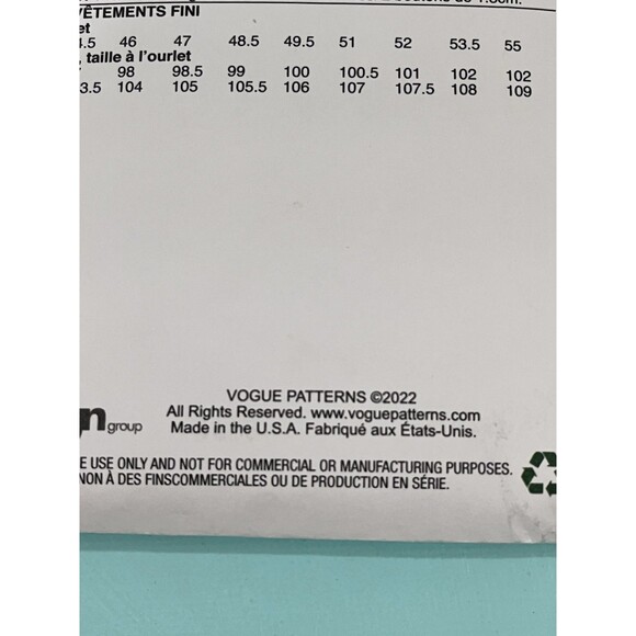 Vogue Sewing Pattern V1873 Misses' & Misses' Petite Pants Size B5 (8-16) UNCUT - Picture 4 of 9